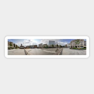 Nottingham City Centre, The Old Market Square Panorama Sticker